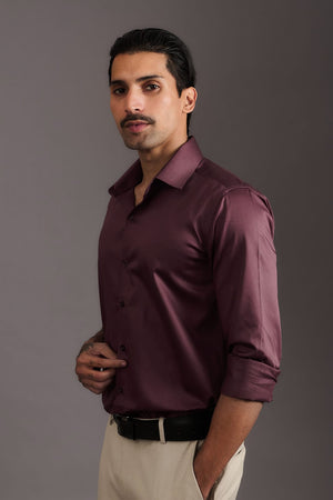 Men’s Premium Maroon Formal Shirt