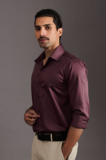 Men’s Premium Maroon Formal Shirt