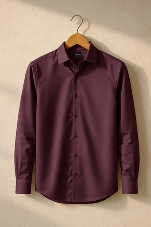 Men’s Premium Maroon Formal Shirt
